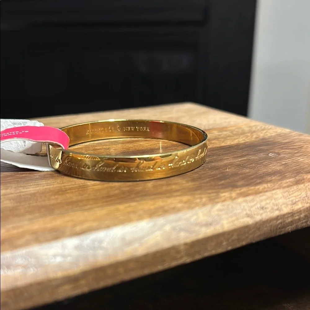 Kate Spade Gold Engraved Bracelet - Picture 5 of 5
